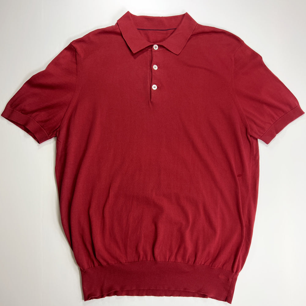 Unbranded Italian Red Short Sleeved Polo