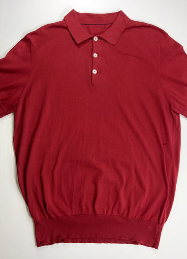 Unbranded Italian Red Short Sleeved Polo
