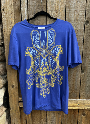 Versace Baroque Blue T-Shirt