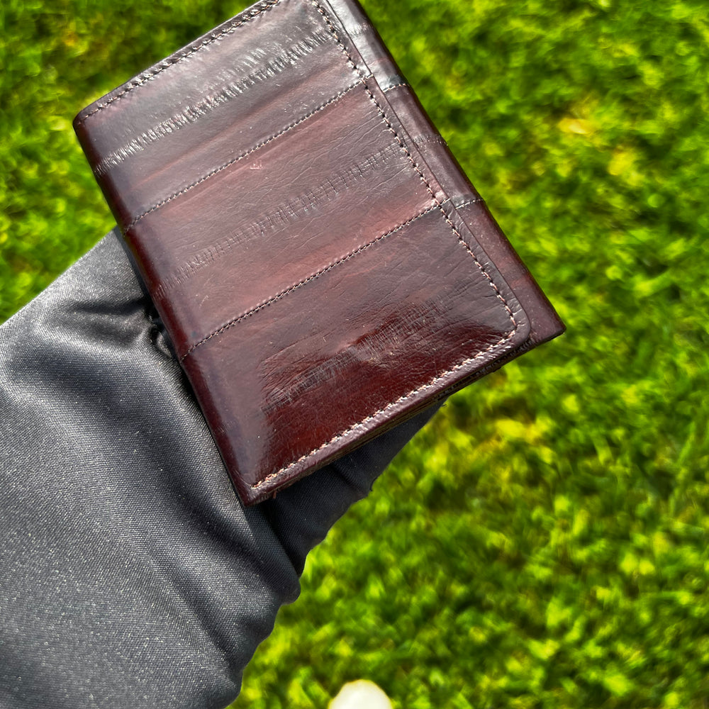 Eel Leather Trifold Wallet