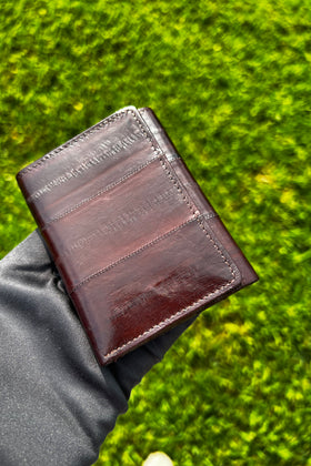 Eel Leather Trifold Wallet