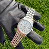 Vintage Rolex Datejust Ref. 6605 Cream Patina Dial SS Jubilee Bracelet