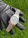 Vintage Rolex Datejust Ref. 6605 Cream Patina Dial SS Jubilee Bracelet