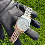 Vintage Rolex Datejust Ref. 6605 Cream Patina Dial SS Jubilee Bracelet